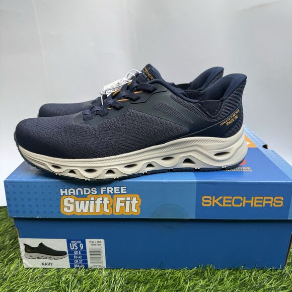 Skechers Swift Fit Hands Free Sneakers Men’s 9 Navy Memory Foam Shoes New main image 6
